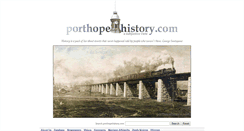 Desktop Screenshot of porthopehistory.com